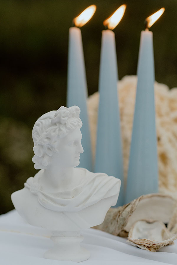 Sea and Silk Events - Wedding Decor Rentals Ottawa - Boho Minimailst Eco-concisous Bride - European Style Statues